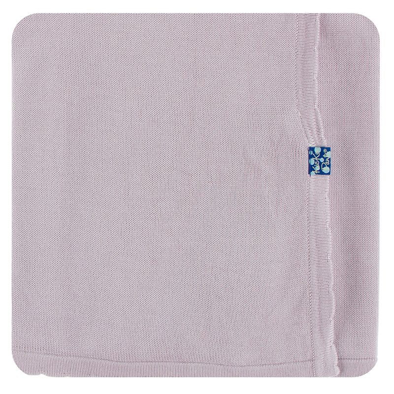 Solid Knitted Stroller Blanket - Thistle