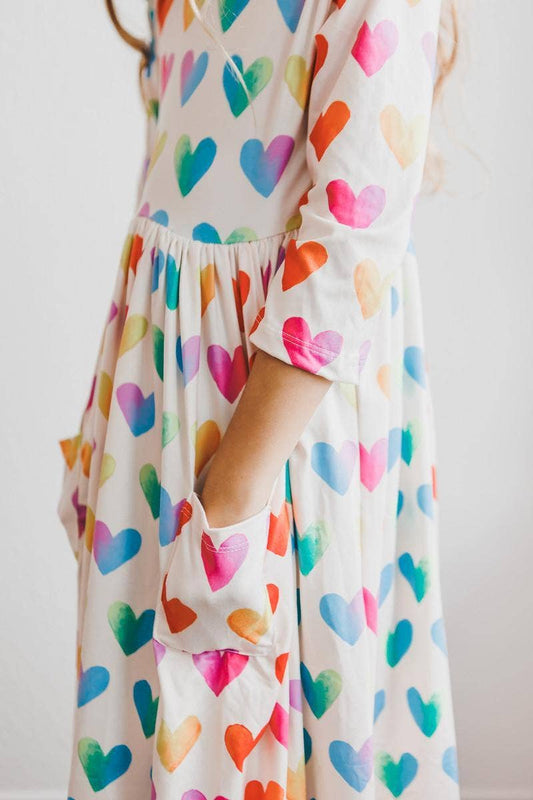 Lotta Love | 3/4 Sleeve Pocket Twirl Dress