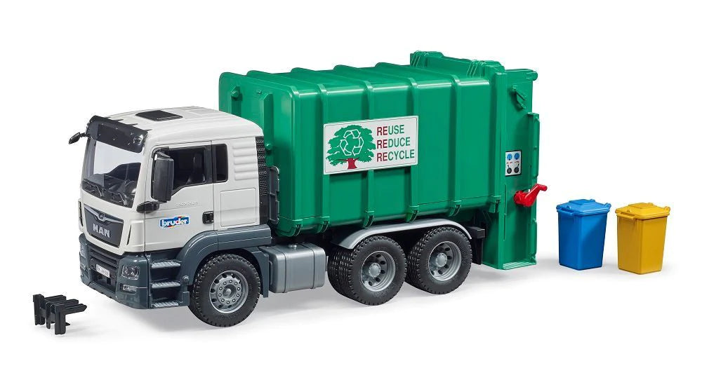 Bruder MAN TGS Rear Loading Garbage Truck (Green)