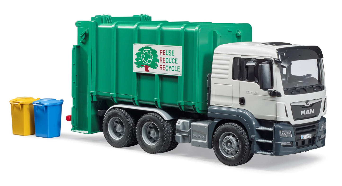 Bruder MAN TGS Rear Loading Garbage Truck (Green)