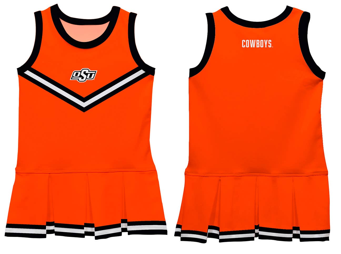 OSU Cowboys Orange Sleeveless Cheerleader Dress