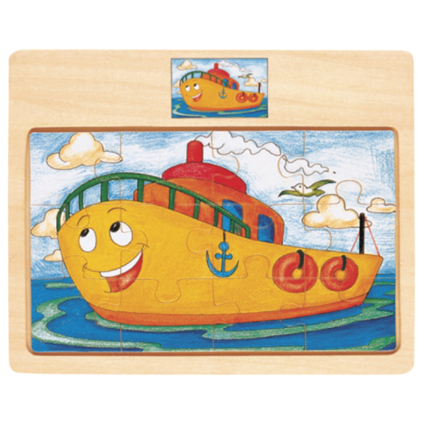Tugboat 12pc Wooden Jigsaw Puzzle