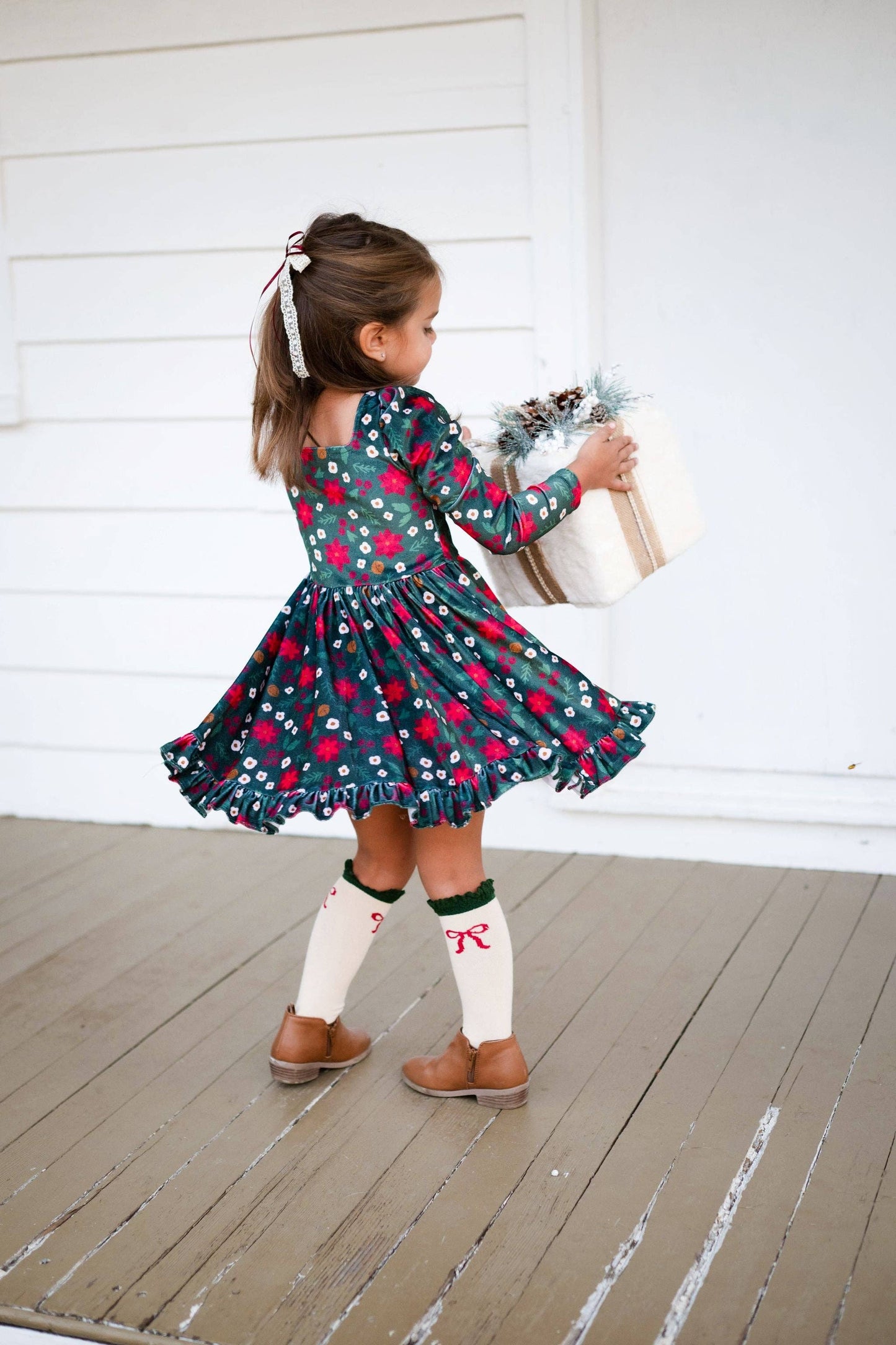 Vanilla Bow Lace Top | Knee High Socks