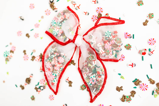Mesh Shaker Bow - Whimsical Winter Wonderland