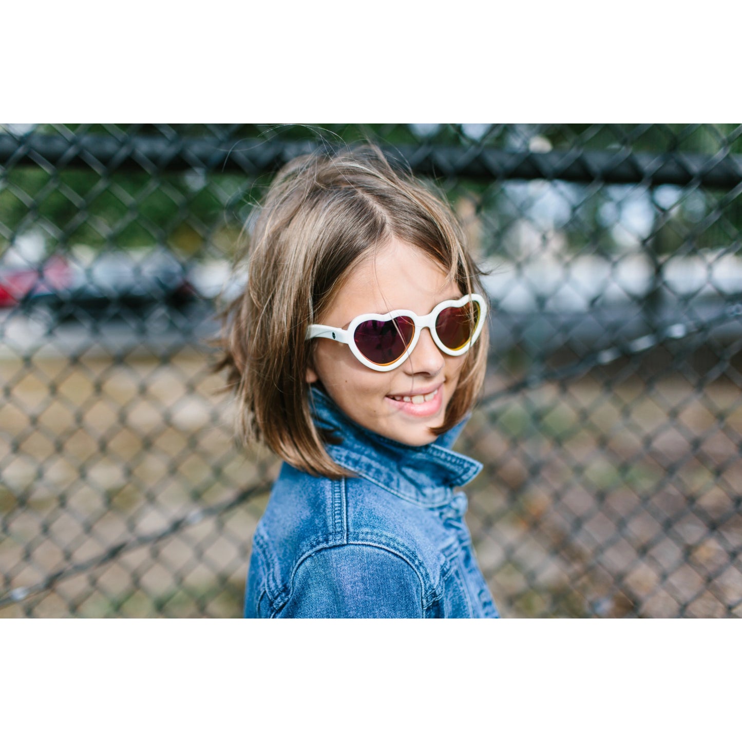 The Sweetheart Polarized Heart Sunglasses with Mirrored Lens