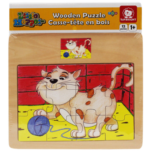 Mischievous Cat 12pc Wooden Jigsaw Puzzle