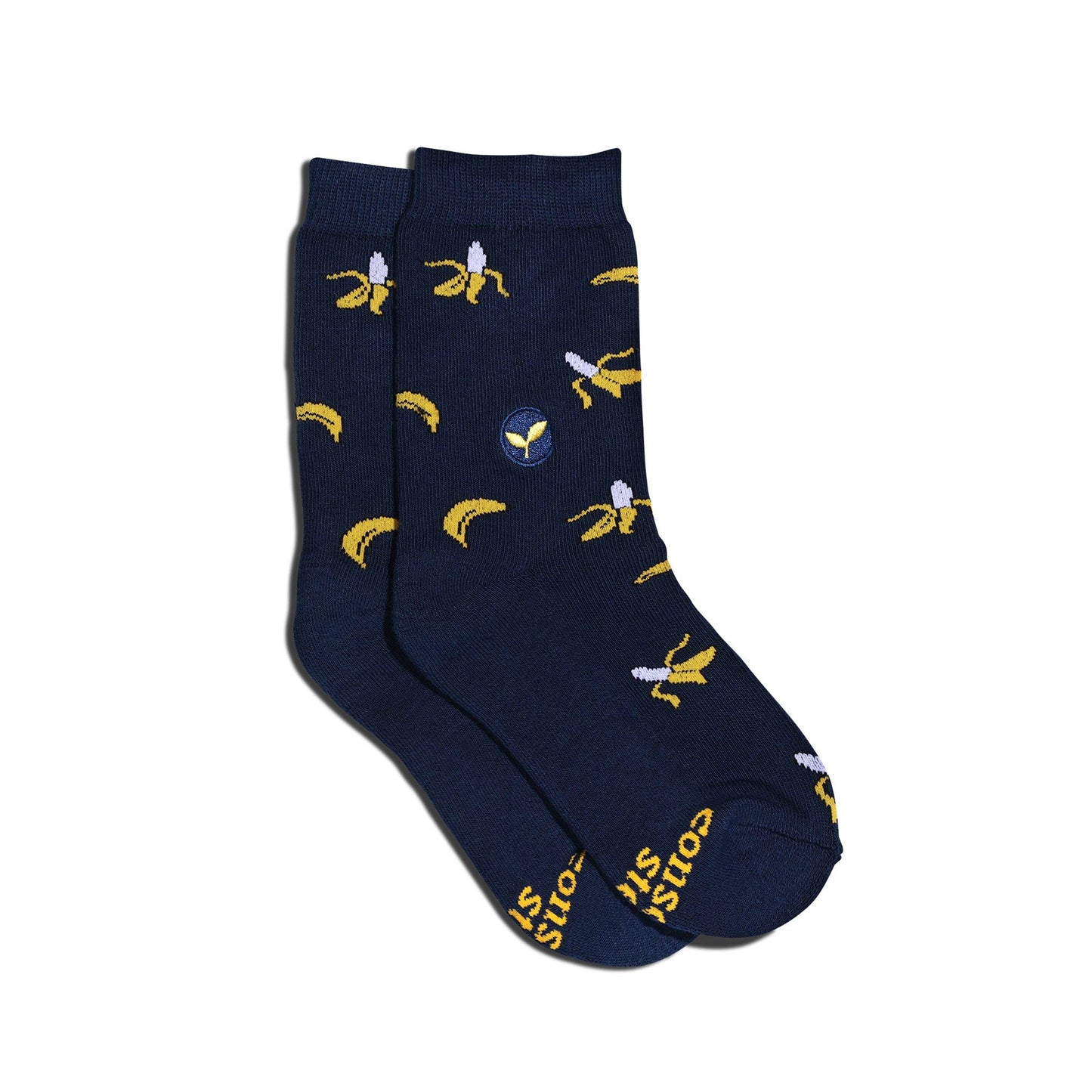 Kids Socks that Plant Trees (Navy Bananas)
