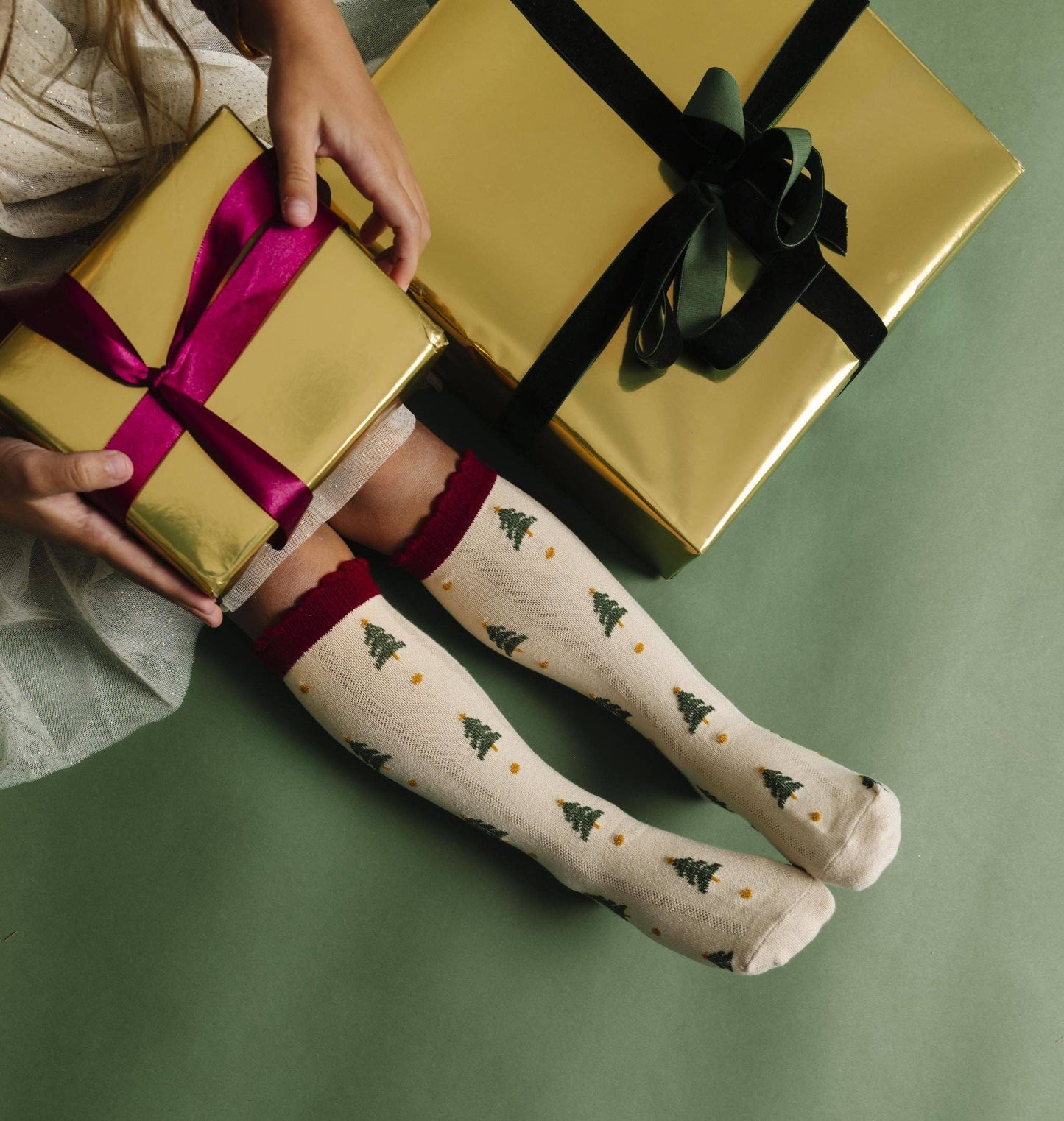 Tree Farm | Scalloped Knee Socks