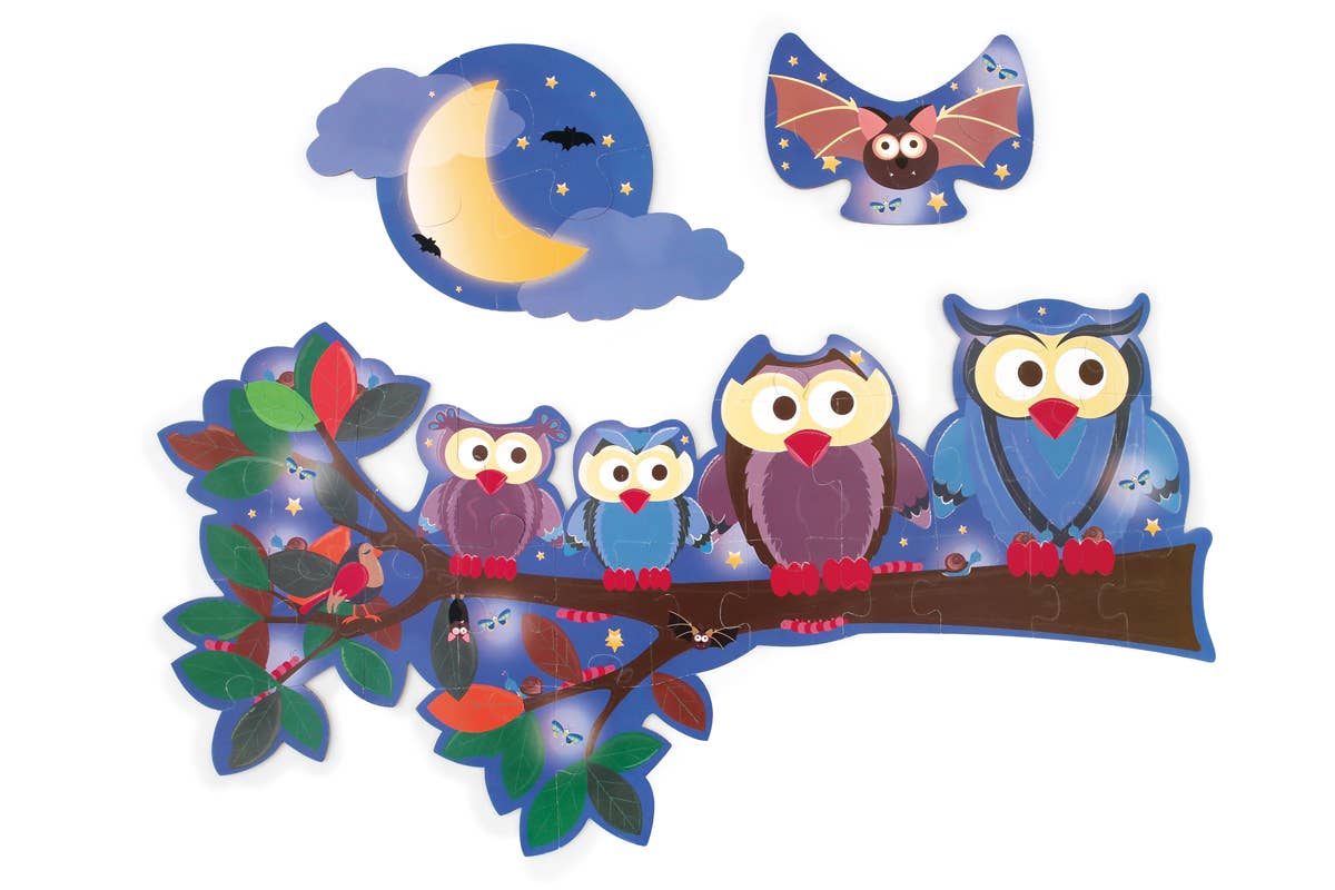 Scratch - Contour Contrast Puzzle OWLS 39 pcs