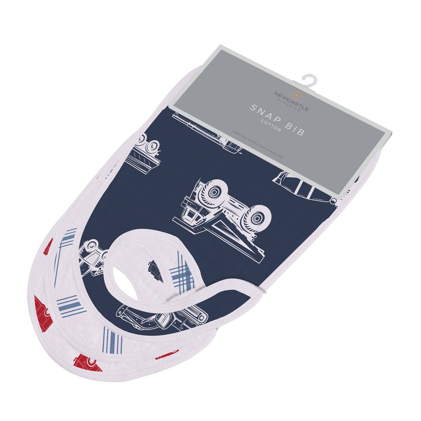 Things That Go Snap Bibs - 3Pk