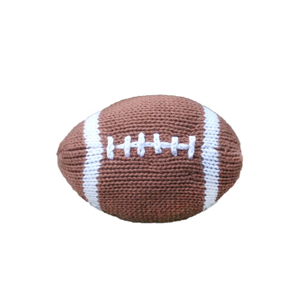 Phil the Football Knit Rattle – Wiggles & Giggles Stillwater