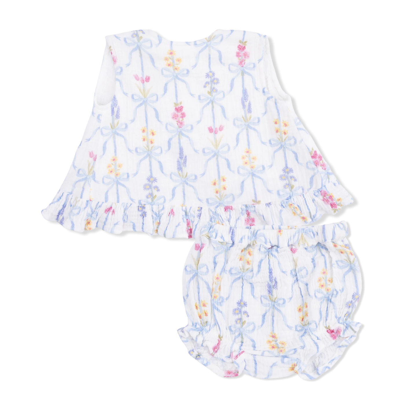 Ribbon Bouquets | Ruffle Back Top & Bloomer