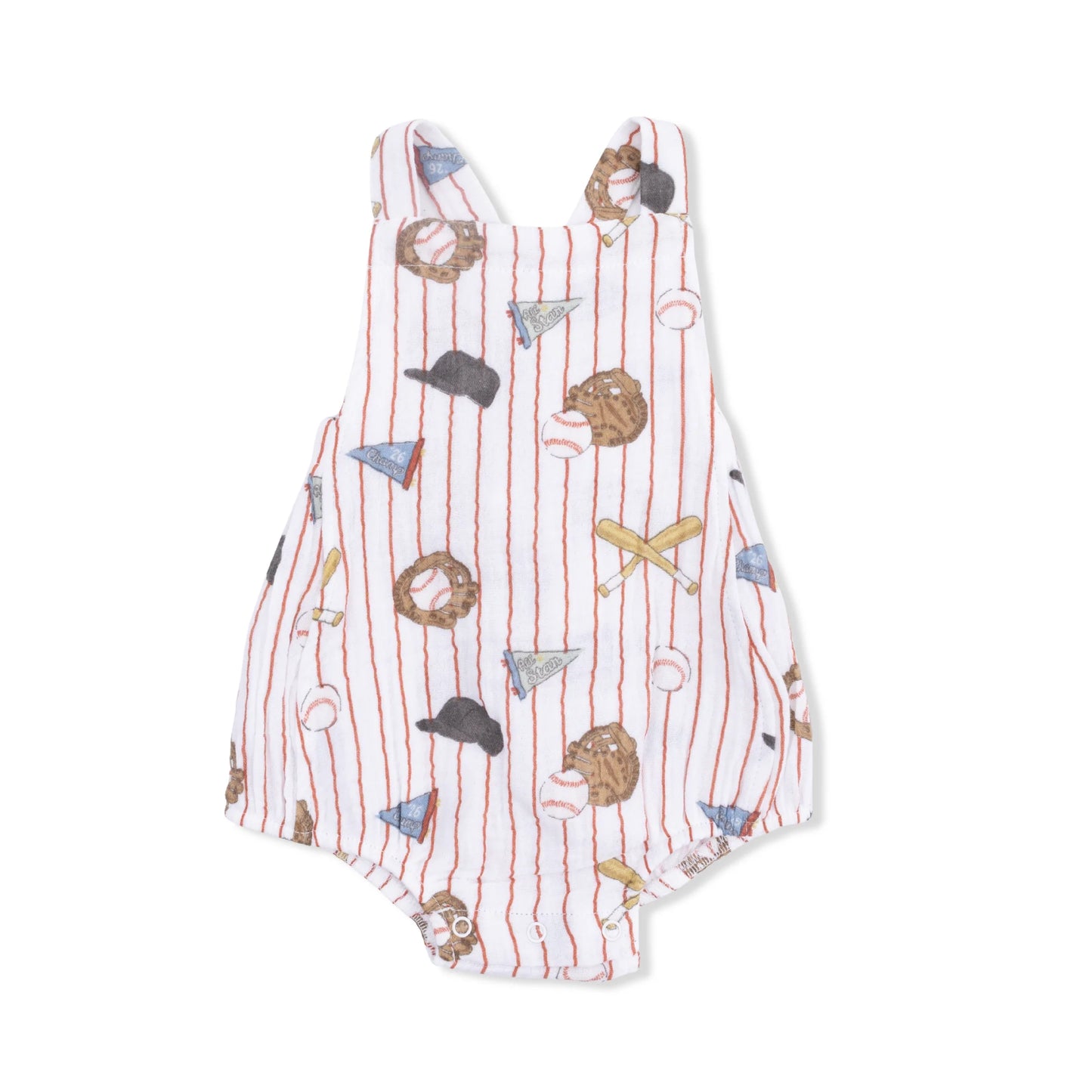 Vintage Baseball Stripe | Retro Sunsuit