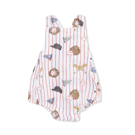 Vintage Baseball Stripe | Retro Sunsuit