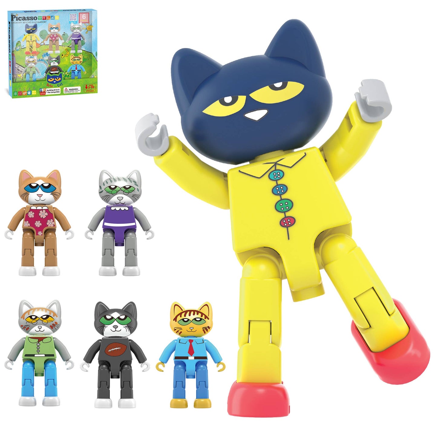 Pete The Cat Magnetic Characters - 6 Pieces