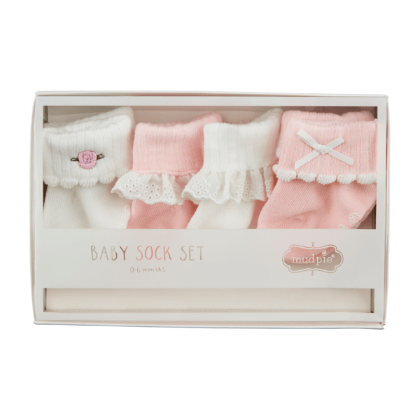 Pink Foldover Sock Set
