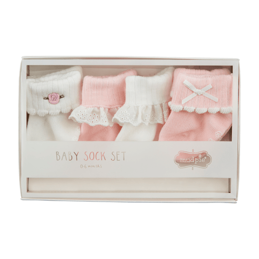 Pink Foldover Sock Set