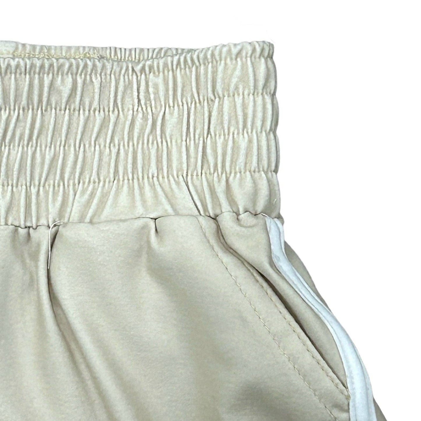 Track Shorts - Taupe/Cream