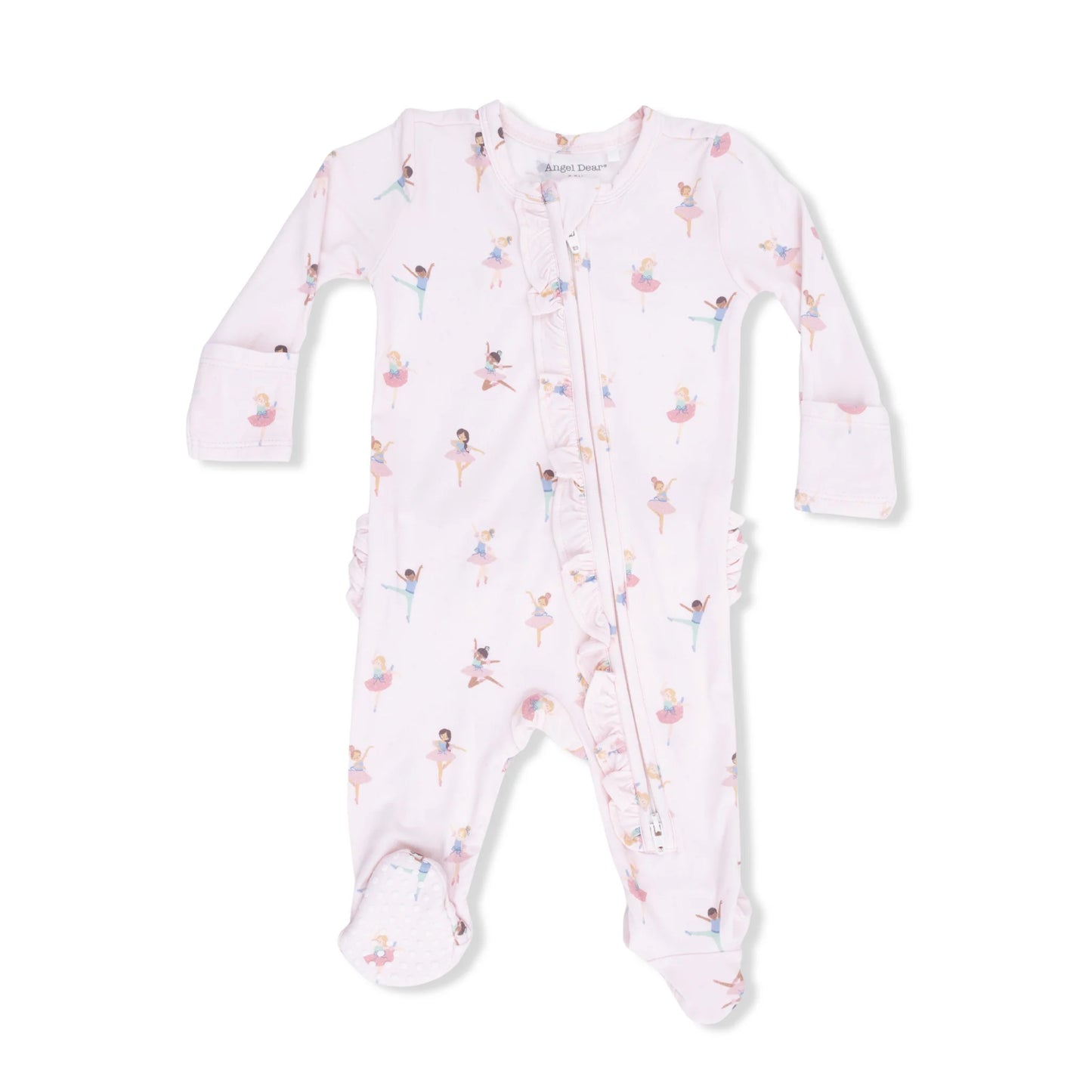 Petite Ballet | 2 Way Ruffle Front Zipper Footie