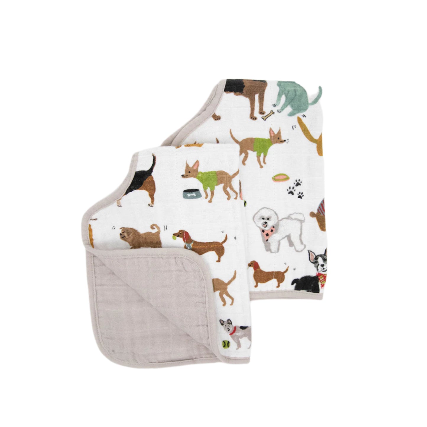 Woof Cotton Muslin Burp Cloth 2 Pack