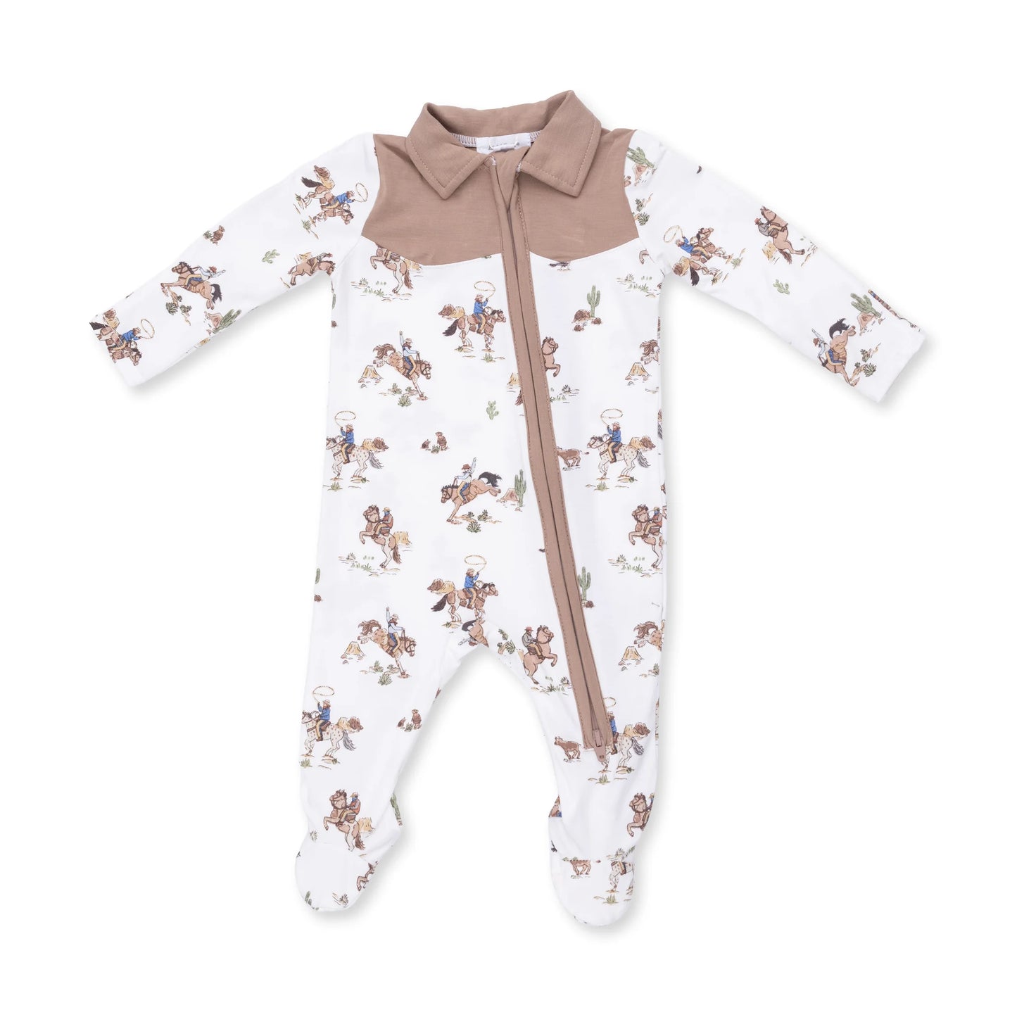 Horse Wrangler | Cowboy 2 Way Zipper Footie