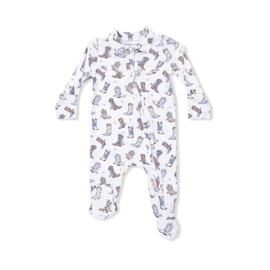 Cowboy 2 Way Zipper Footie | Cowboy Boots