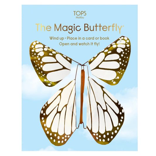 White & Gold Metallic Magic Flying Butterfly®