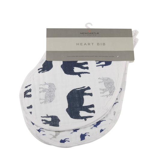In The Wild Elephant Burp Cloth Bibs - Set of 2