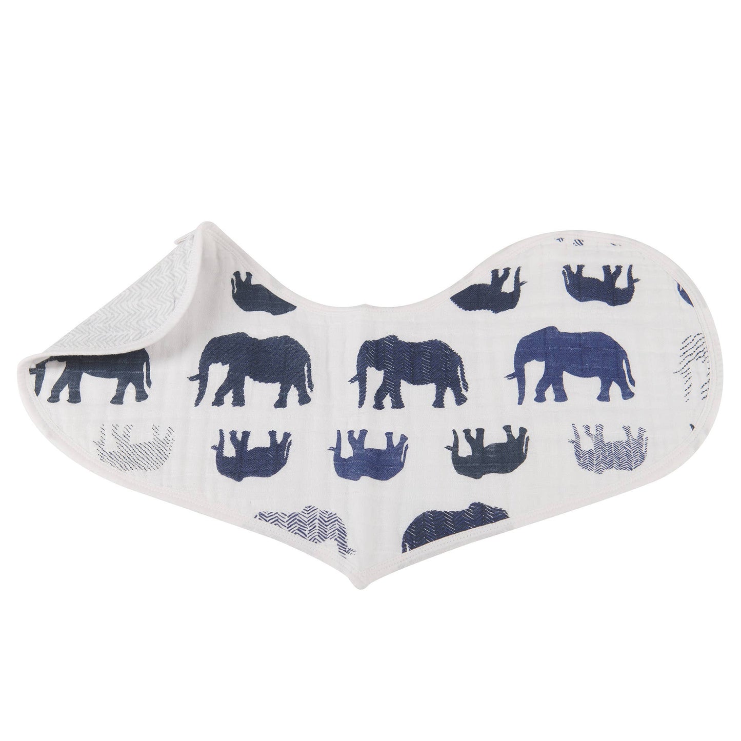 In The Wild Elephant Burp Cloth Bibs - Set of 2