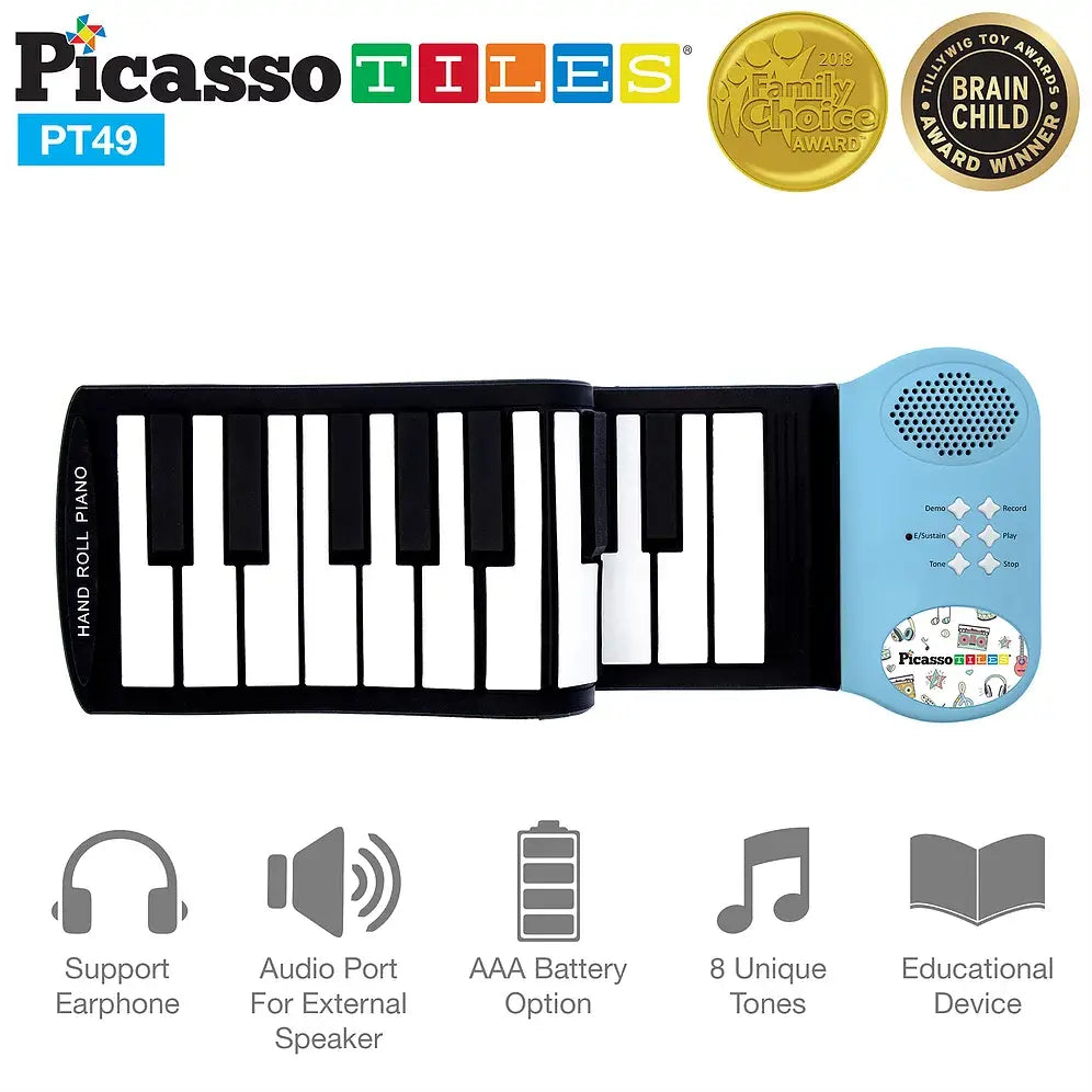 49 Key Colorful Roll-Up Keyboard
