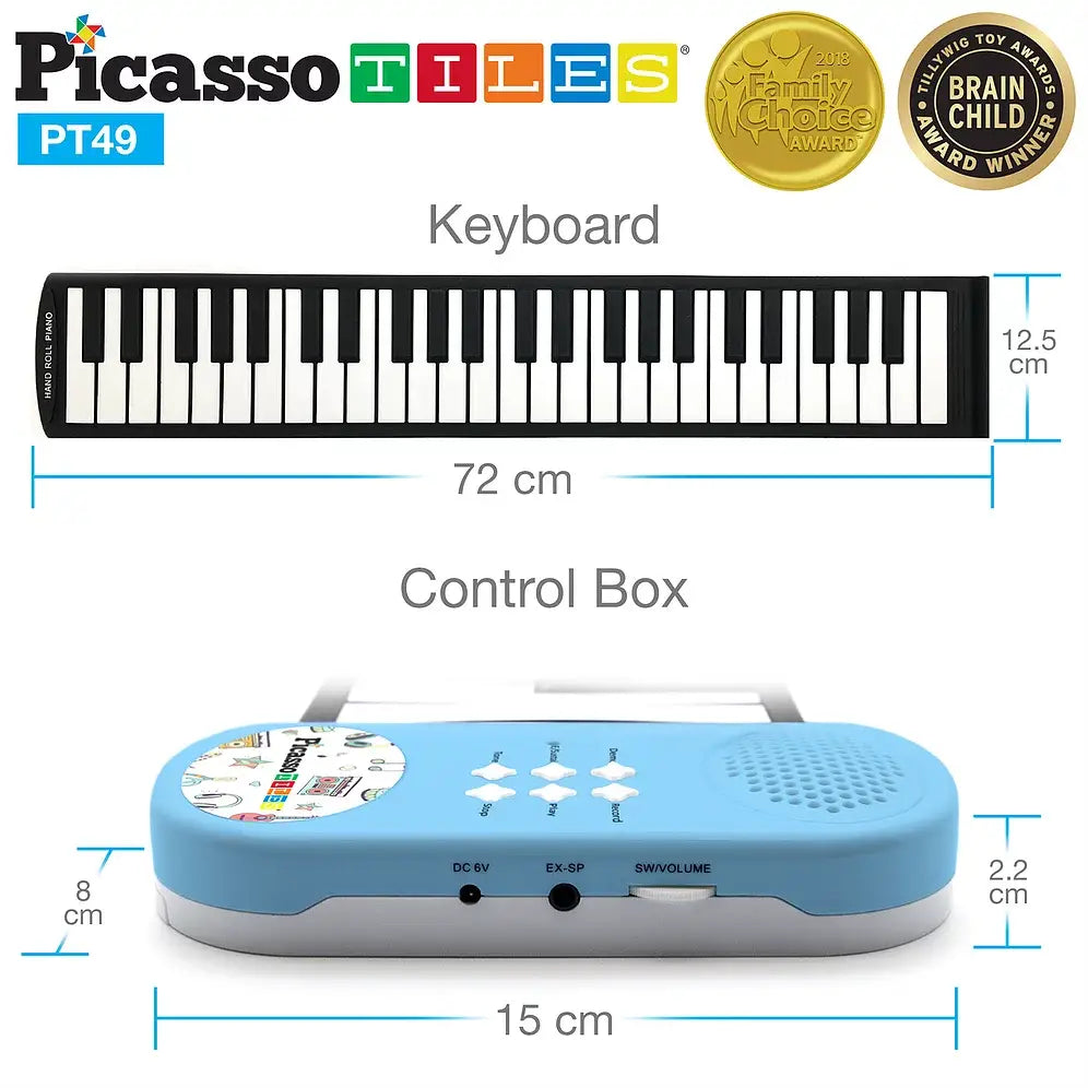 49 Key Colorful Roll-Up Keyboard