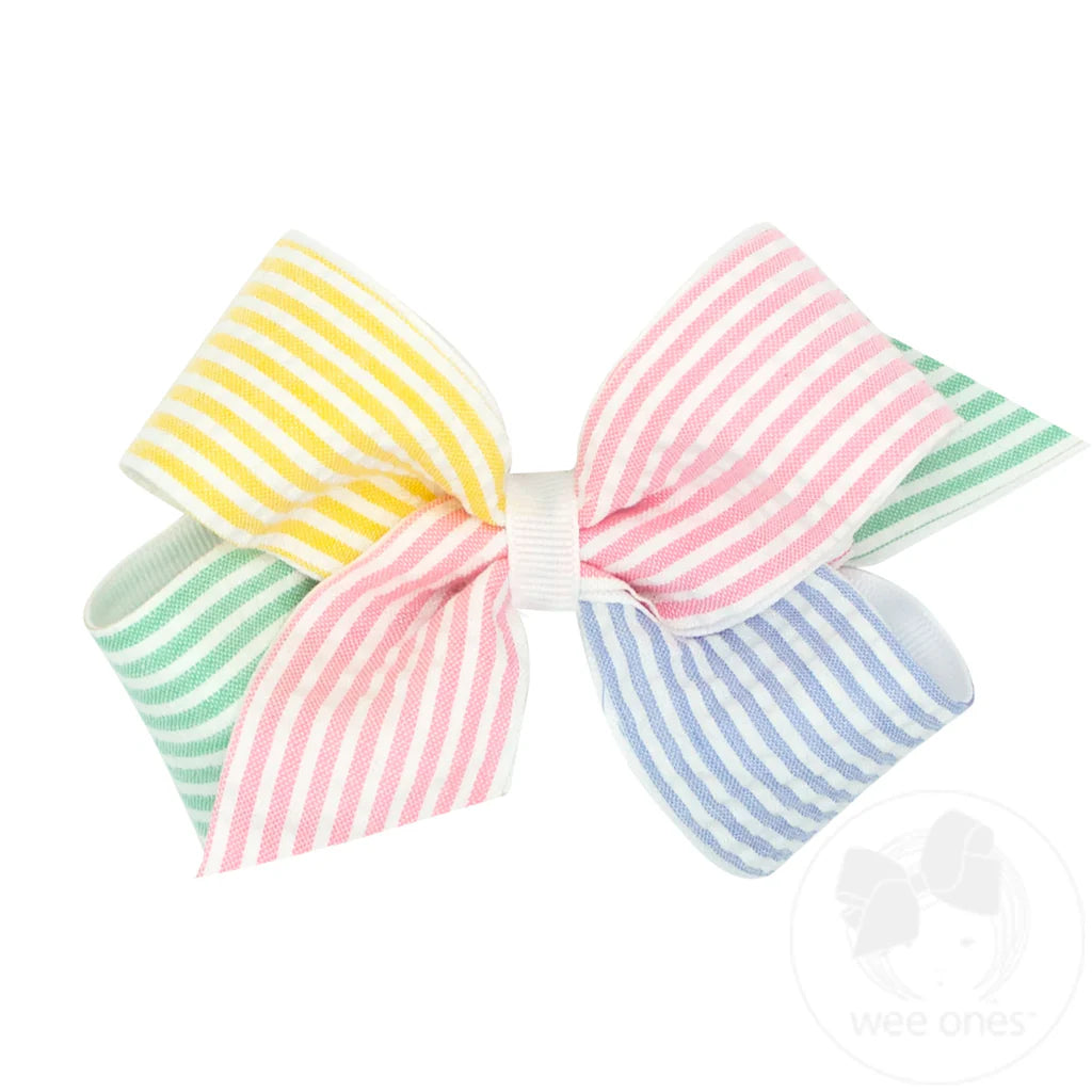 Color Block | Seersucker Bow