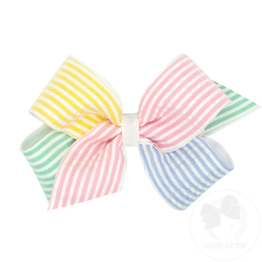 Color Block | Seersucker Bow