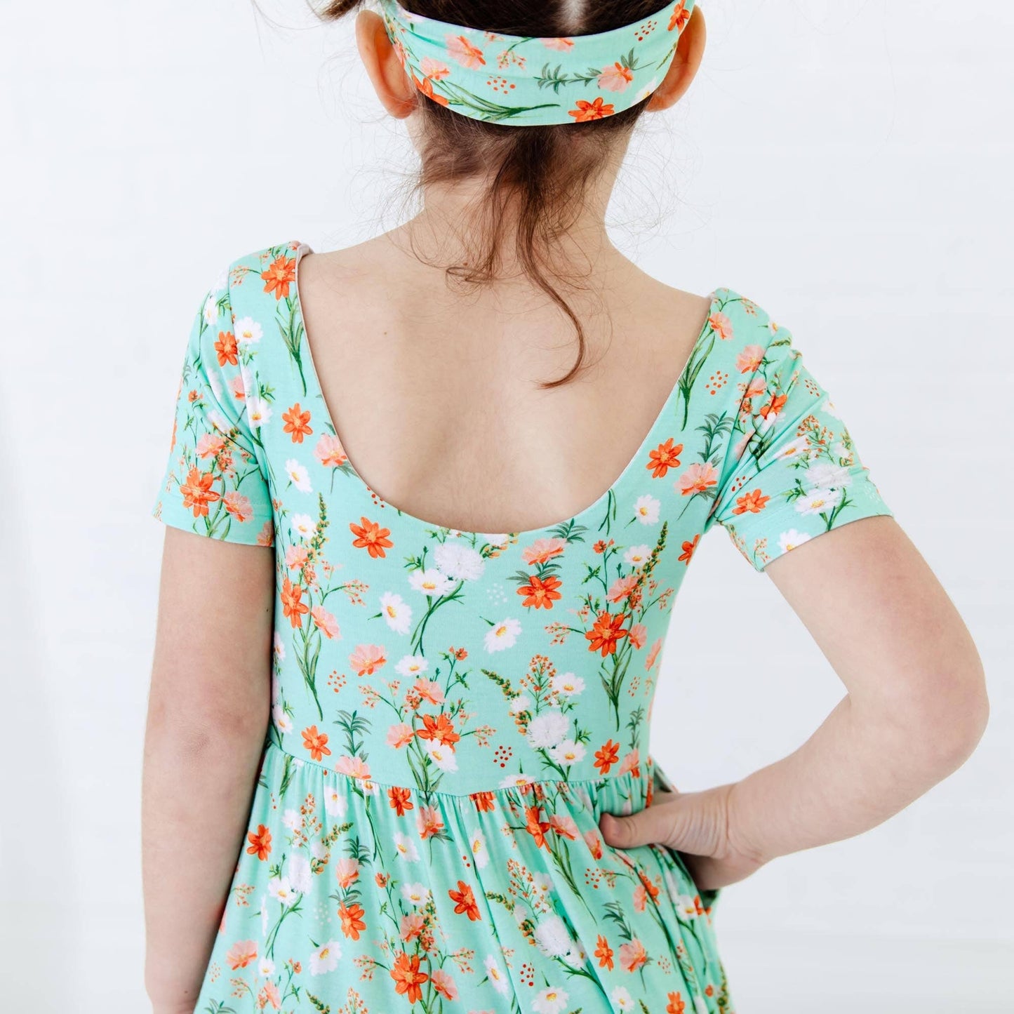 Sweet Pickings Meadow Floral Girls Bamboo Leggy Romper