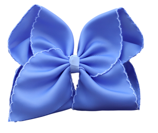 Periwinkle Moon Stitch Hair Bow