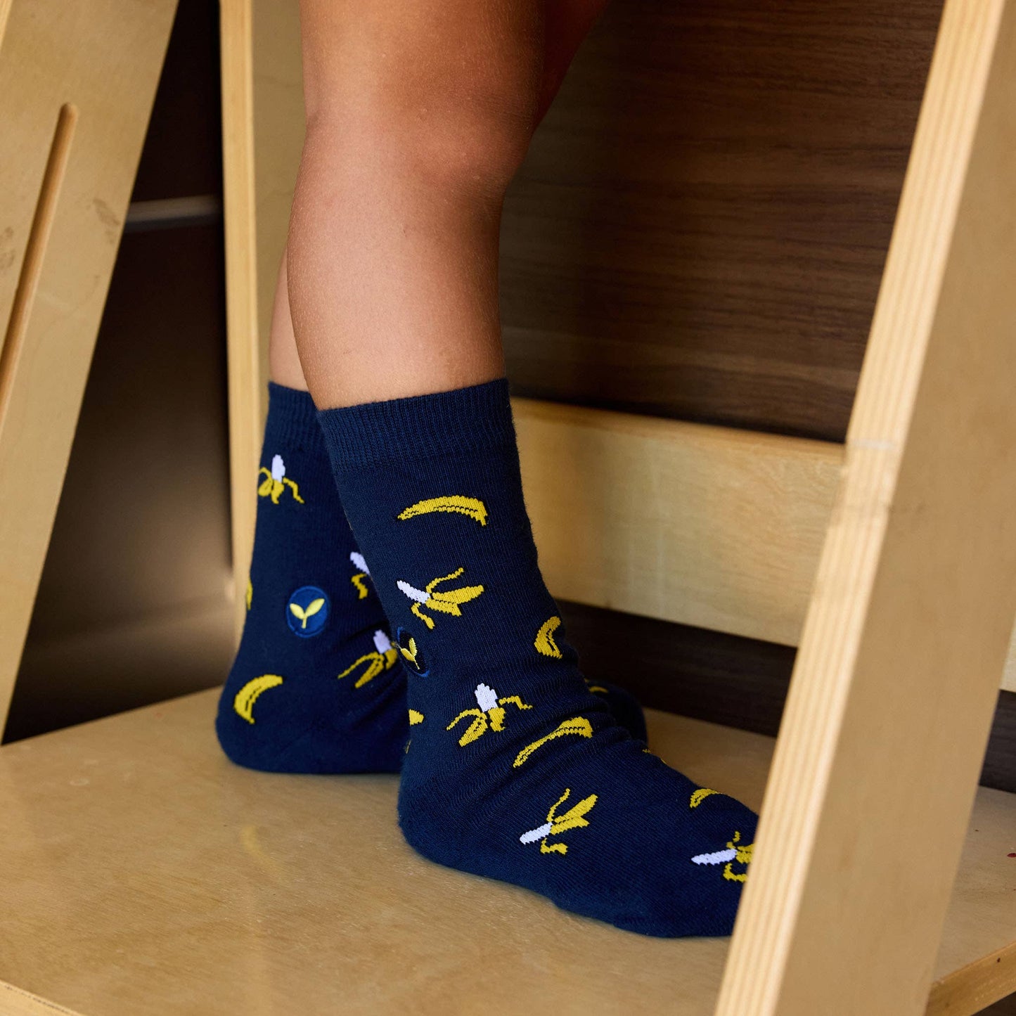Kids Socks that Plant Trees (Navy Bananas)