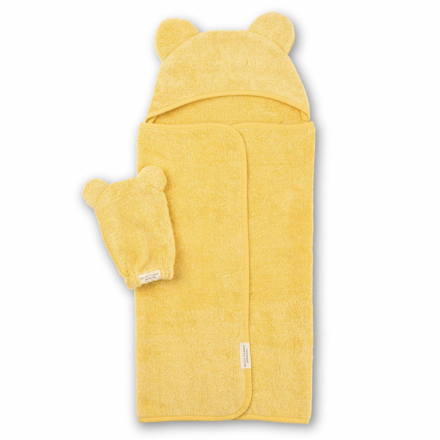 Hooded Towel + Wash Mitt Set | Sunshine
