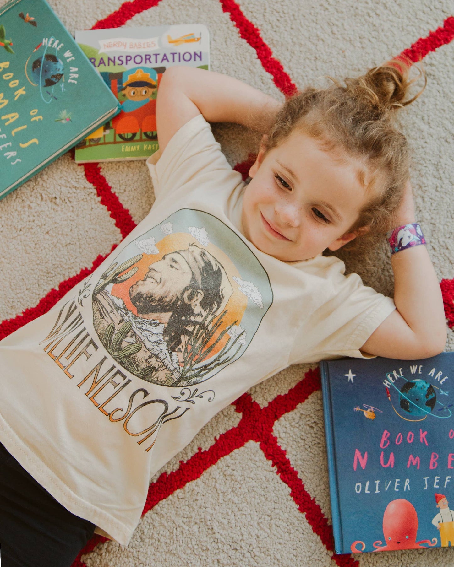 Children's Willie Nelson In the Sky Oatmeal Graphic Tee