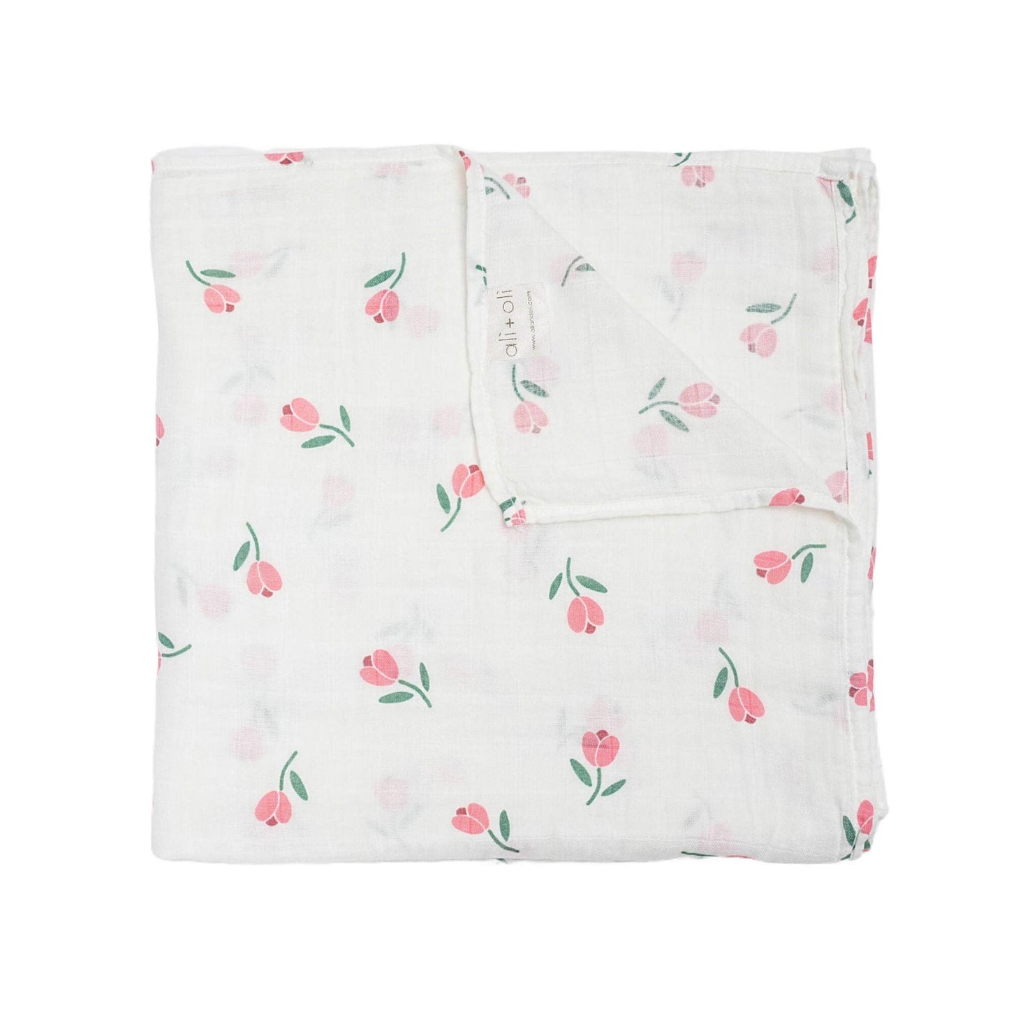 Bamboo Muslin Swaddle Blanket (Tulip)
