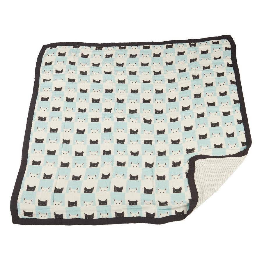 Peek-a-boo Cats and Pencil Stripe | Blanket