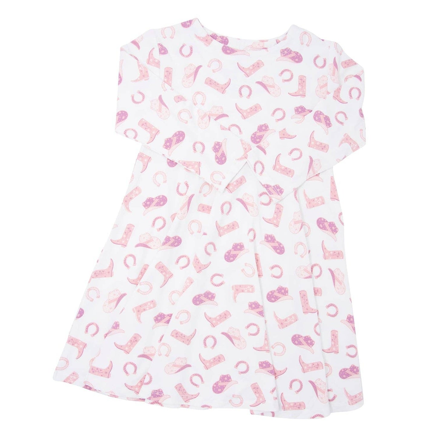Swirly Girl Dress - Cowgirl Boots