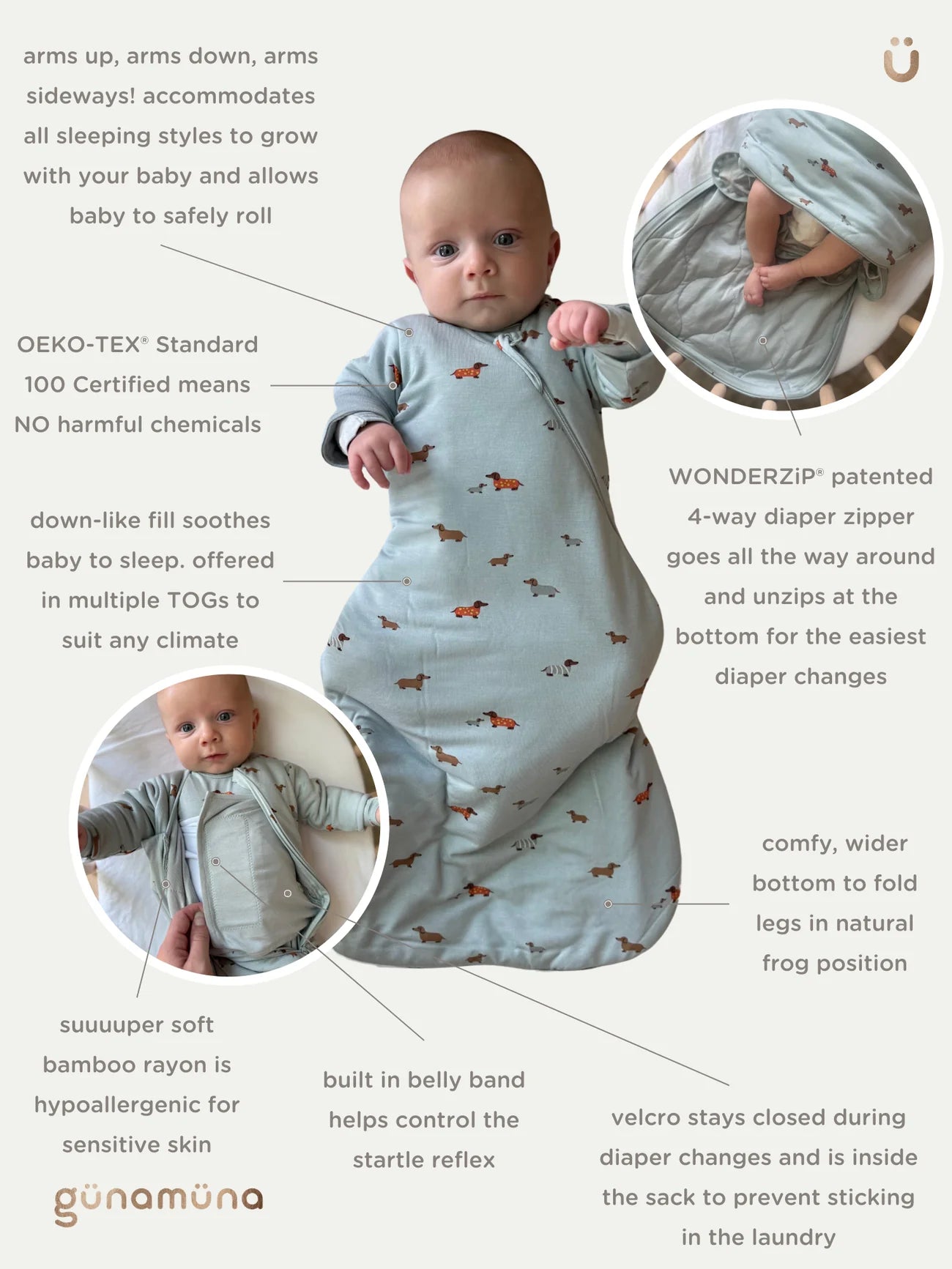 L/S Transitional Swaddle | TOG 1.0