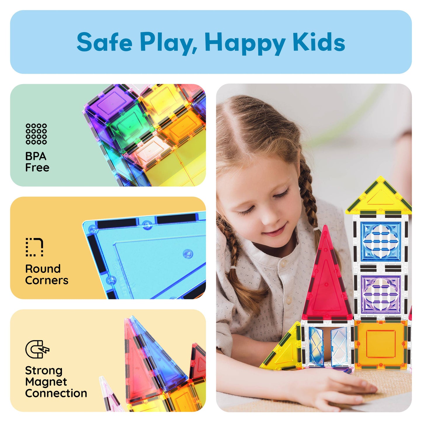 PicassoTiles 21pc (Magnetic Tile Building) Set