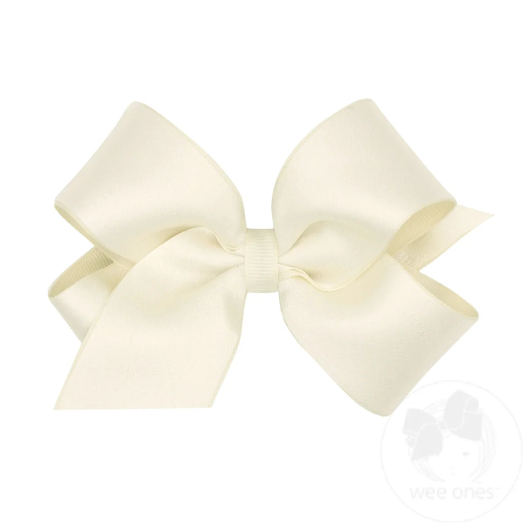 Medium Satin Grosgrain Overlay Bow