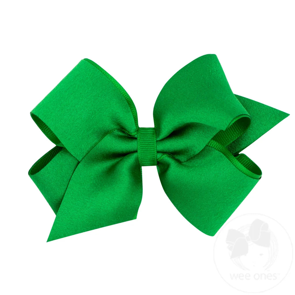 Medium Satin Grosgrain Overlay Bow