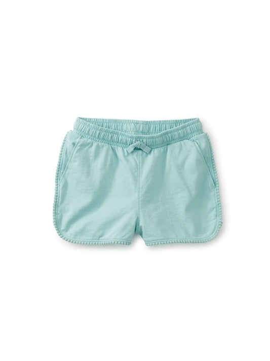Canal Blue Pom-Pom Gym Shorts