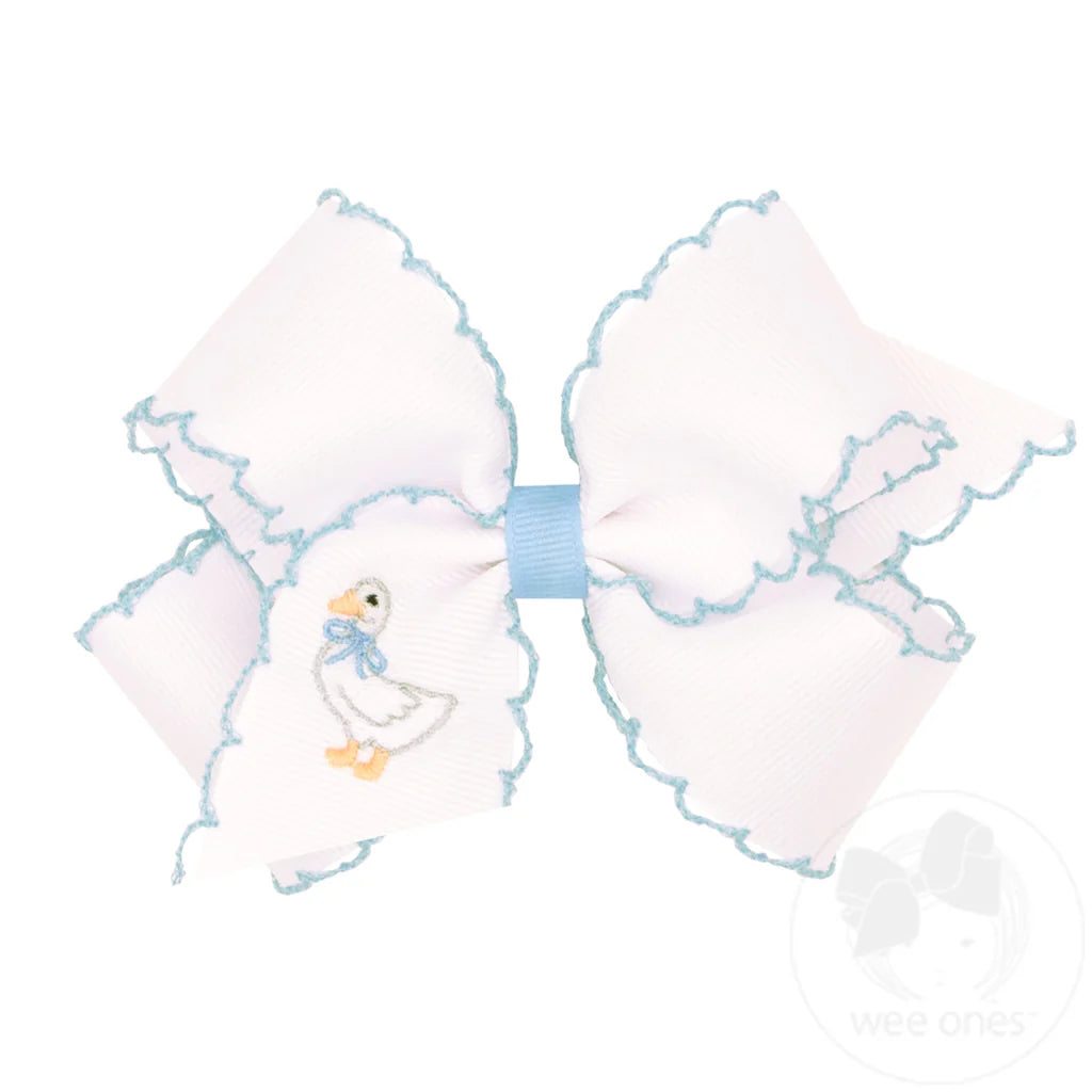 Moonstitch Grosgrain Bow w/ Goose