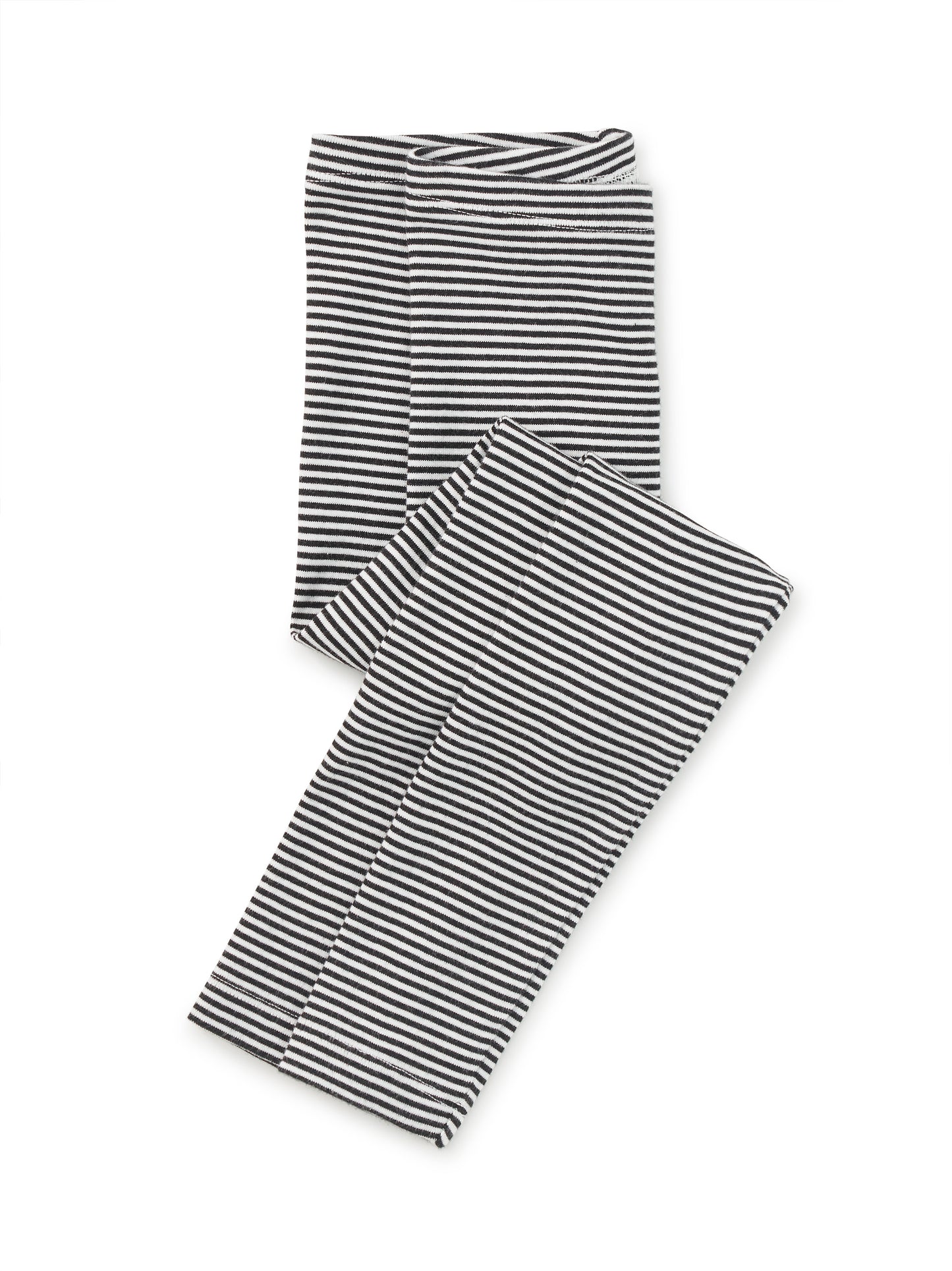 Jet Black Striped Leggings