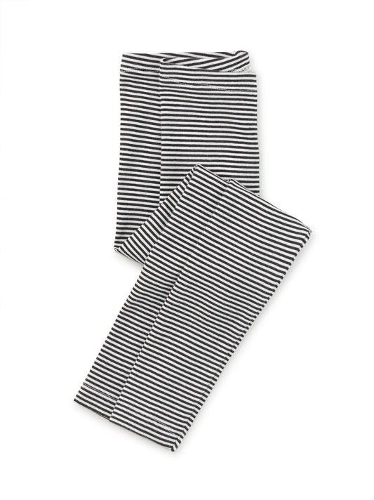 Jet Black Striped Leggings