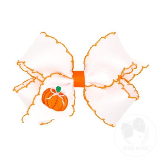 Medium Harvest Pumpkin Hair Bow